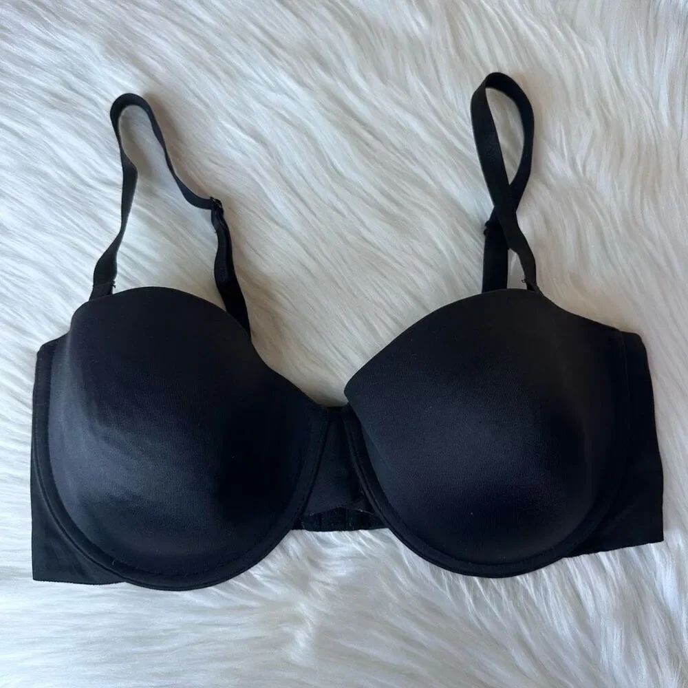 Spanx Red Hot Label Assets Black Lightly Padded Bra Size 36D